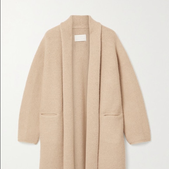 Lauren Manoogian Baby Alpaca Beige Roll Cardigan - Picture 4 of 14